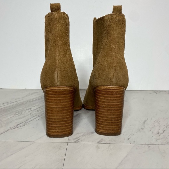 Marc Fisher Oshay Tan / Light Brown Suede Bootie 9M - Picture 3 of 14